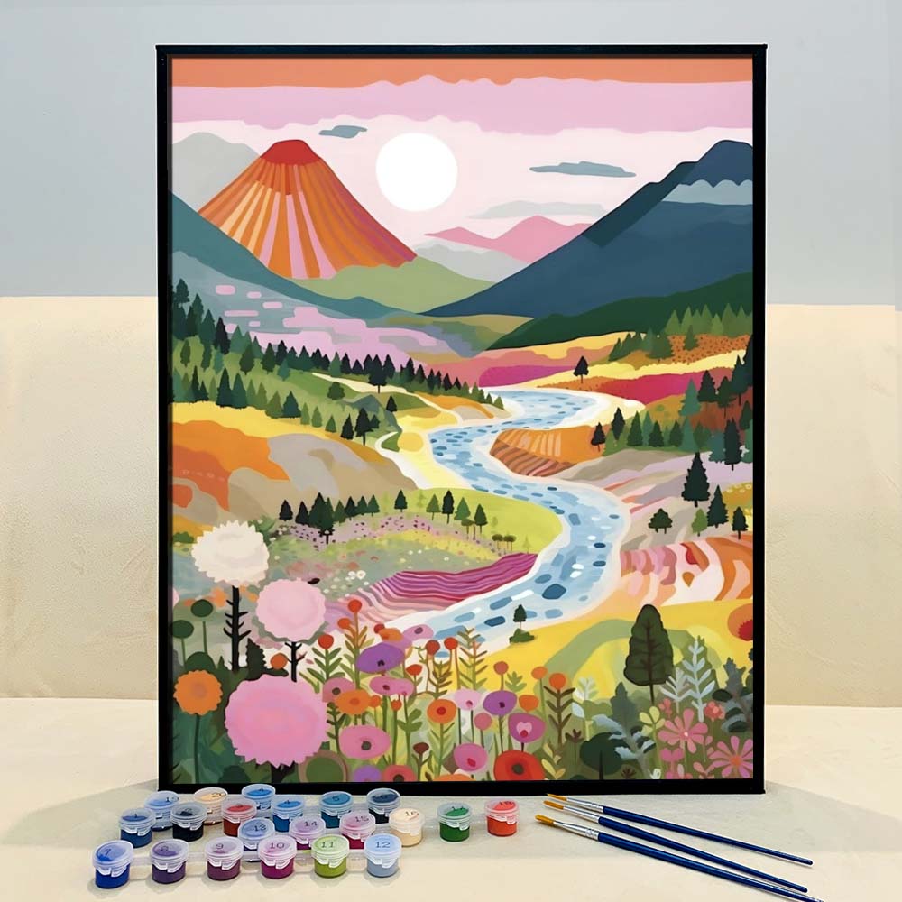 "Colorful Yellowstone" Series by ColourMost™ #05 - 'Zephyr' | Original Paint by Numbers (16"x20" / 40x50cm) | Also ship to UK, CA, AU, and NZ