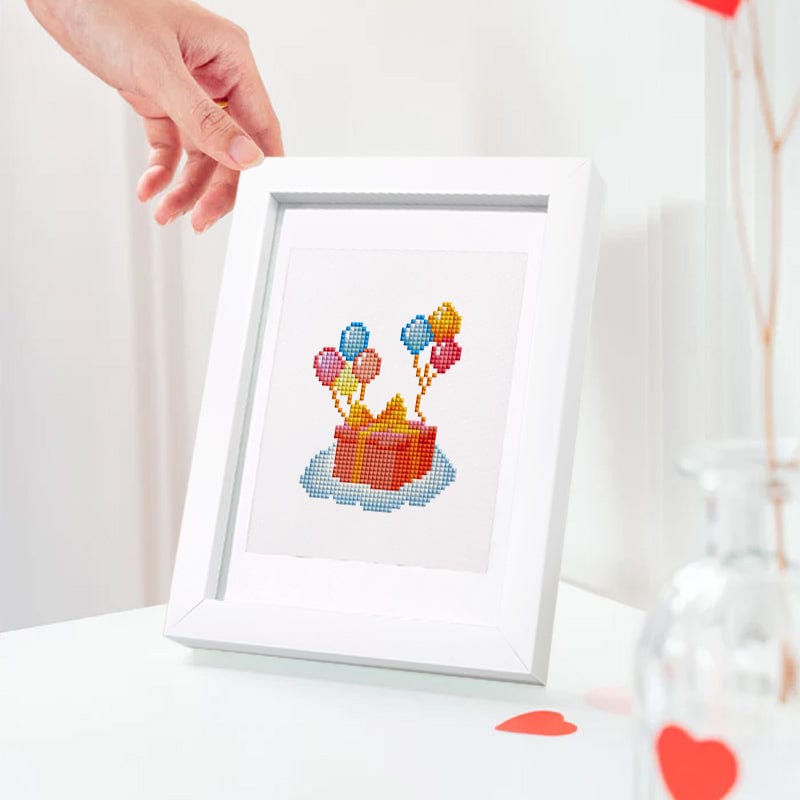 ColourMost™ Mini Diamond Painting Series #10: 'Happy Birthday' - Frameless 12-in-1 Set (6"x7" / 15x18cm)