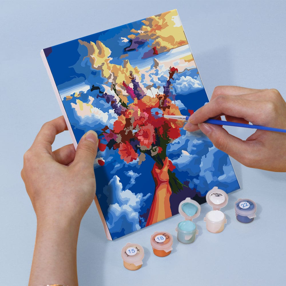 6 Mini Paintings – Flowers to the Sky Set (5.9” x 7.9” / 15 x 20 cm)