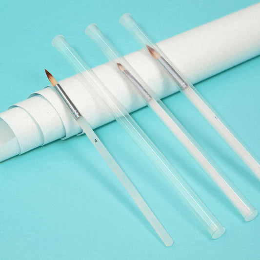 Professional Handmade 3-Pcs Paint Brush Set, Artist Paint Brushes, White Synthetic Nylon Tips