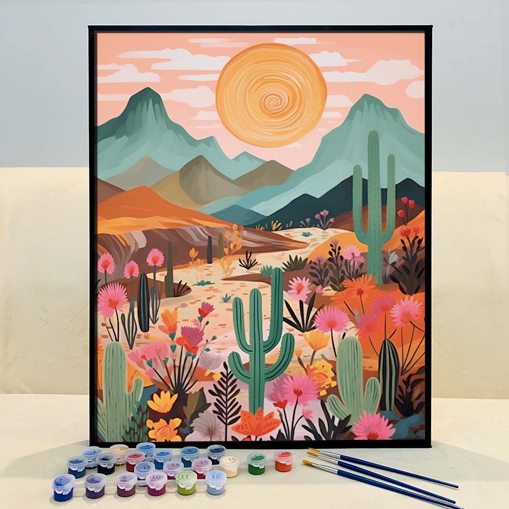 "Vivid Deserts" Series by ColourMost™ #06 | Original Paint by Numbers