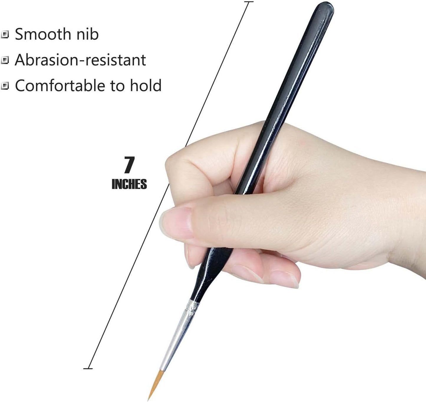Professional Handmade 10Pcs Micro Paint Brushes Set with Triangular Handles