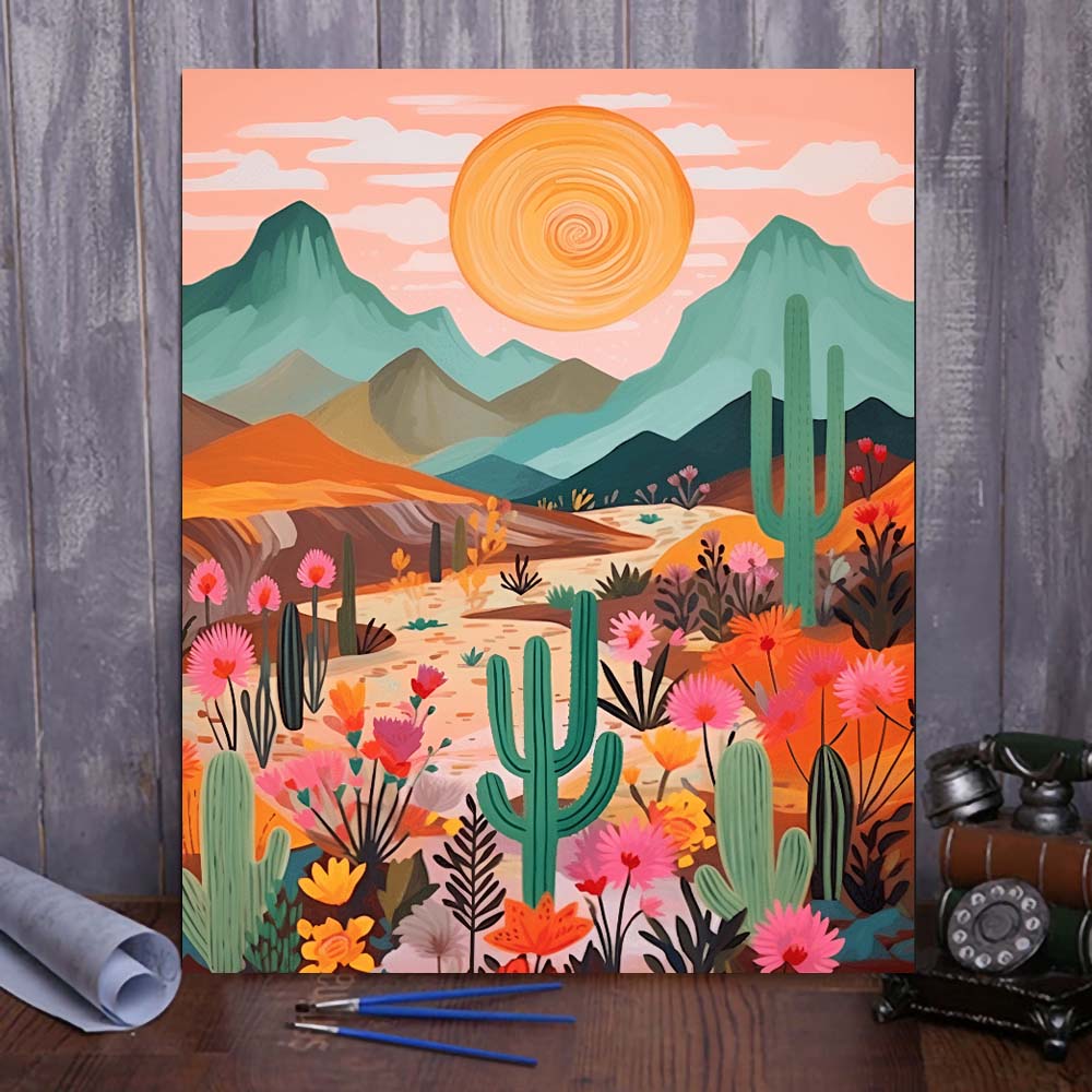 "Vivid Deserts" Series by ColourMost™ #06 | Original Paint by Numbers