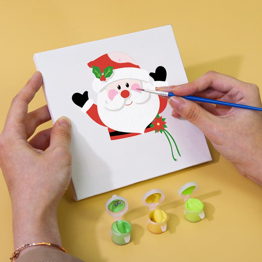 ColourMost™ Mini Paint by Numbers Series #04: 'Christmas' - 9-in-1 Set (6"x6" / 15x15cm)