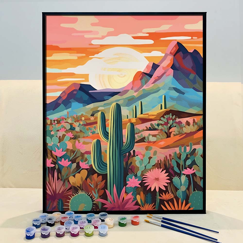 "Vivid Deserts" Series by ColourMost™ #07 | Original Paint by Numbers