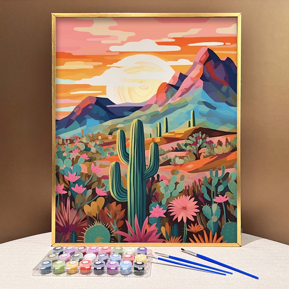 "Vivid Deserts" Series by ColourMost™ #07 | Original Paint by Numbers