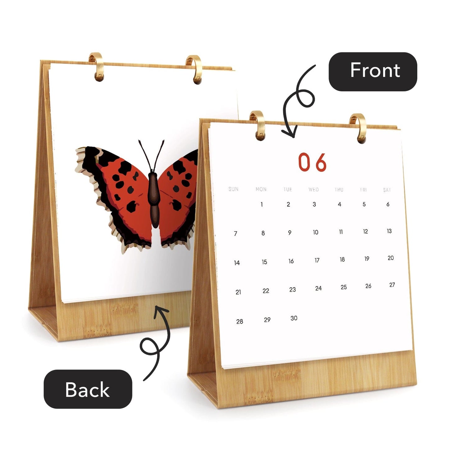 ColourMost™ 2026 Desk Calendar Series – Butterflies /Paint by Numbers(18.2cm x 22.5cm)
