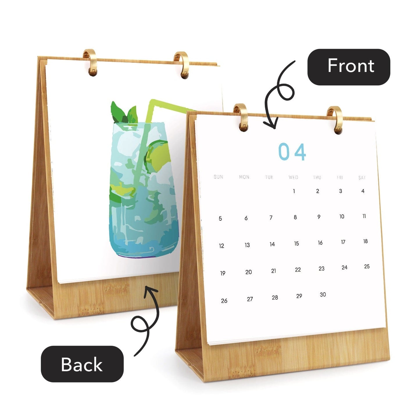 ColourMost™ 2026 Desk Calendar Series – Drinks /Paint by Numbers(18.2cm x 22.5cm)