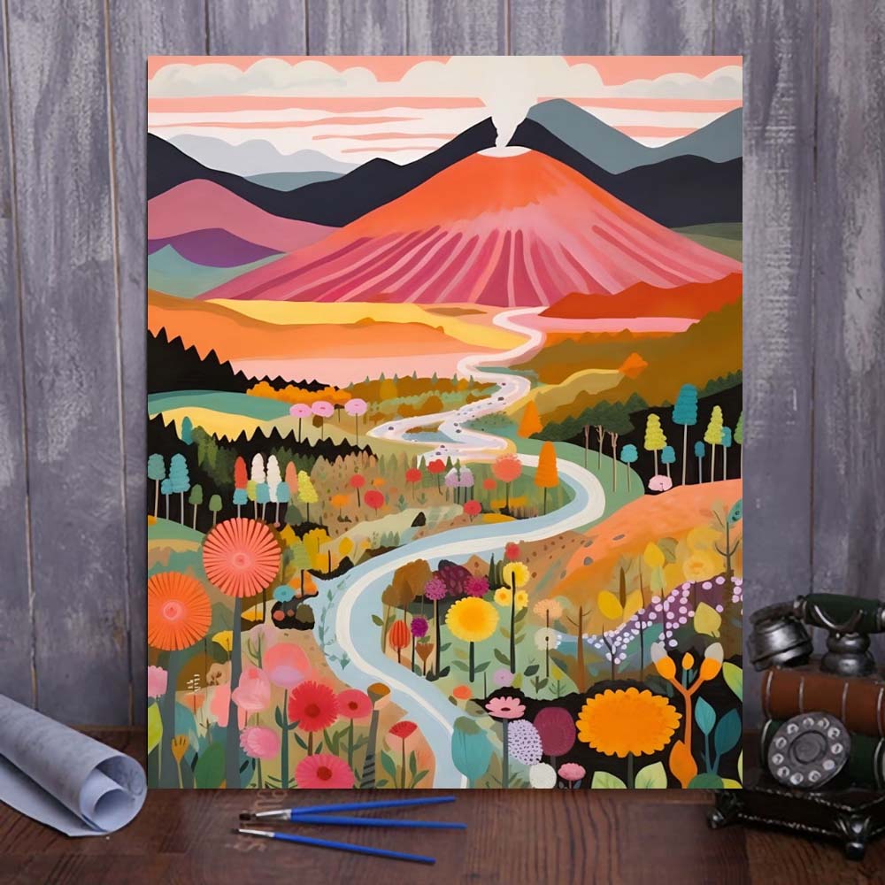 "Colorful Yellowstone" Series by ColourMost™ #08 - 'Serene' | Original Paint by Numbers (16"x20" / 40x50cm) | Also ship to UK, CA, AU, and NZ