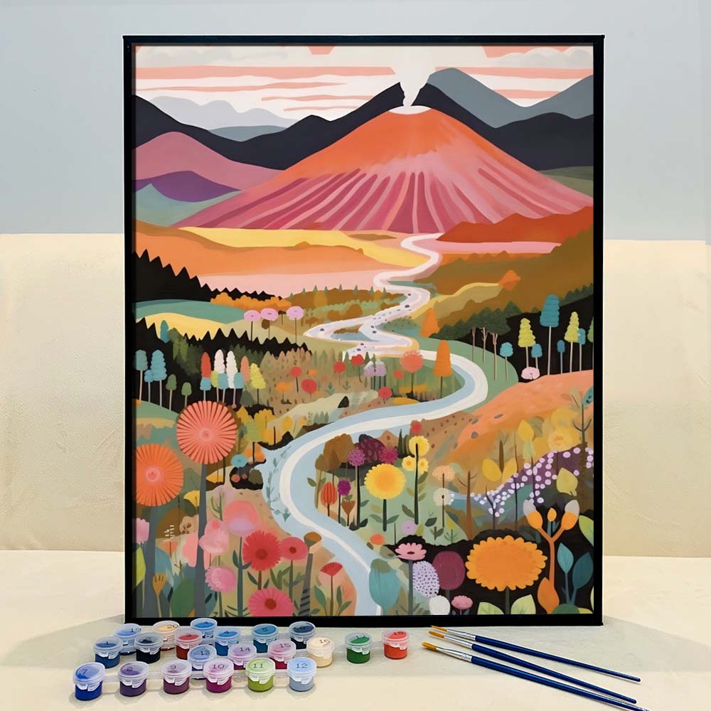 "Colorful Yellowstone" Series by ColourMost™ #08 - 'Serene' | Original Paint by Numbers (16"x20" / 40x50cm) | Also ship to UK, CA, AU, and NZ
