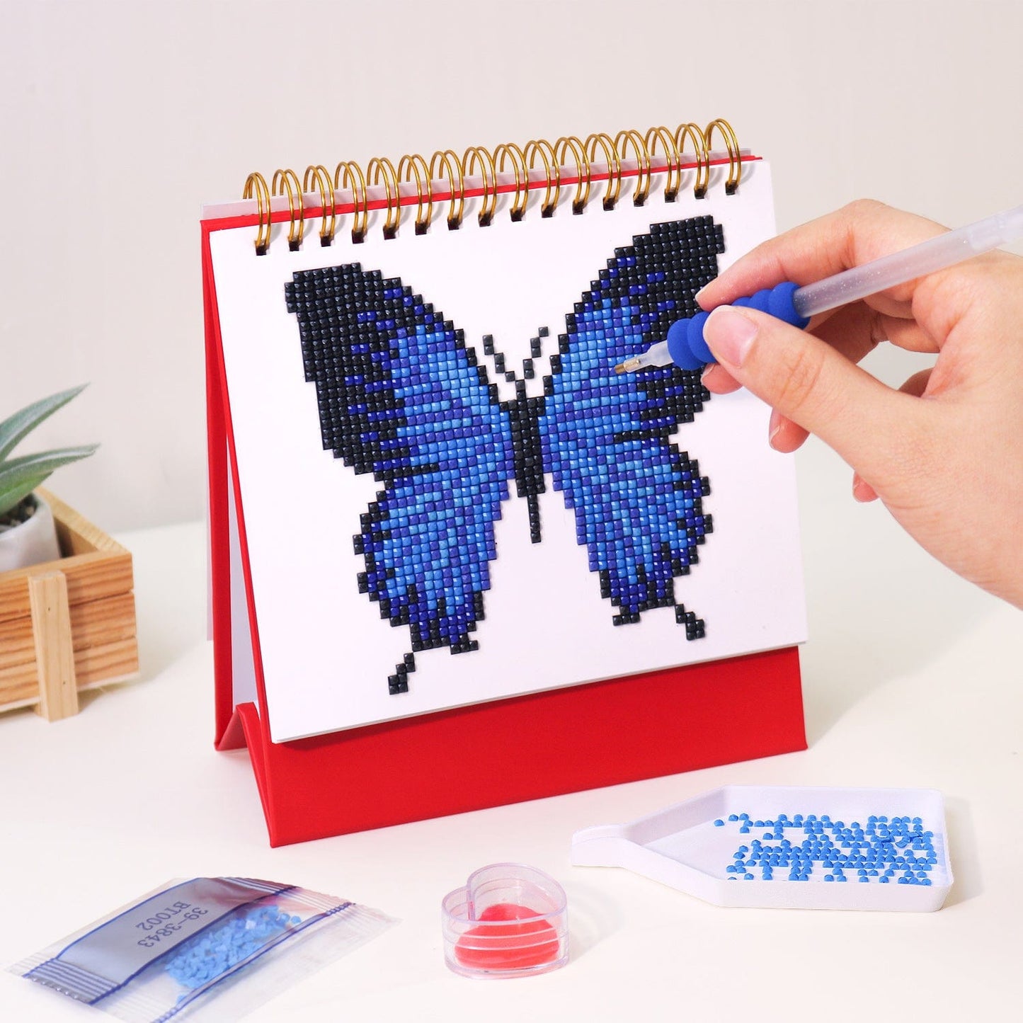 ColourMost™ 2026 Desk Calendar Series – Butterflies /Diamond Painting(17cm x 15cm)