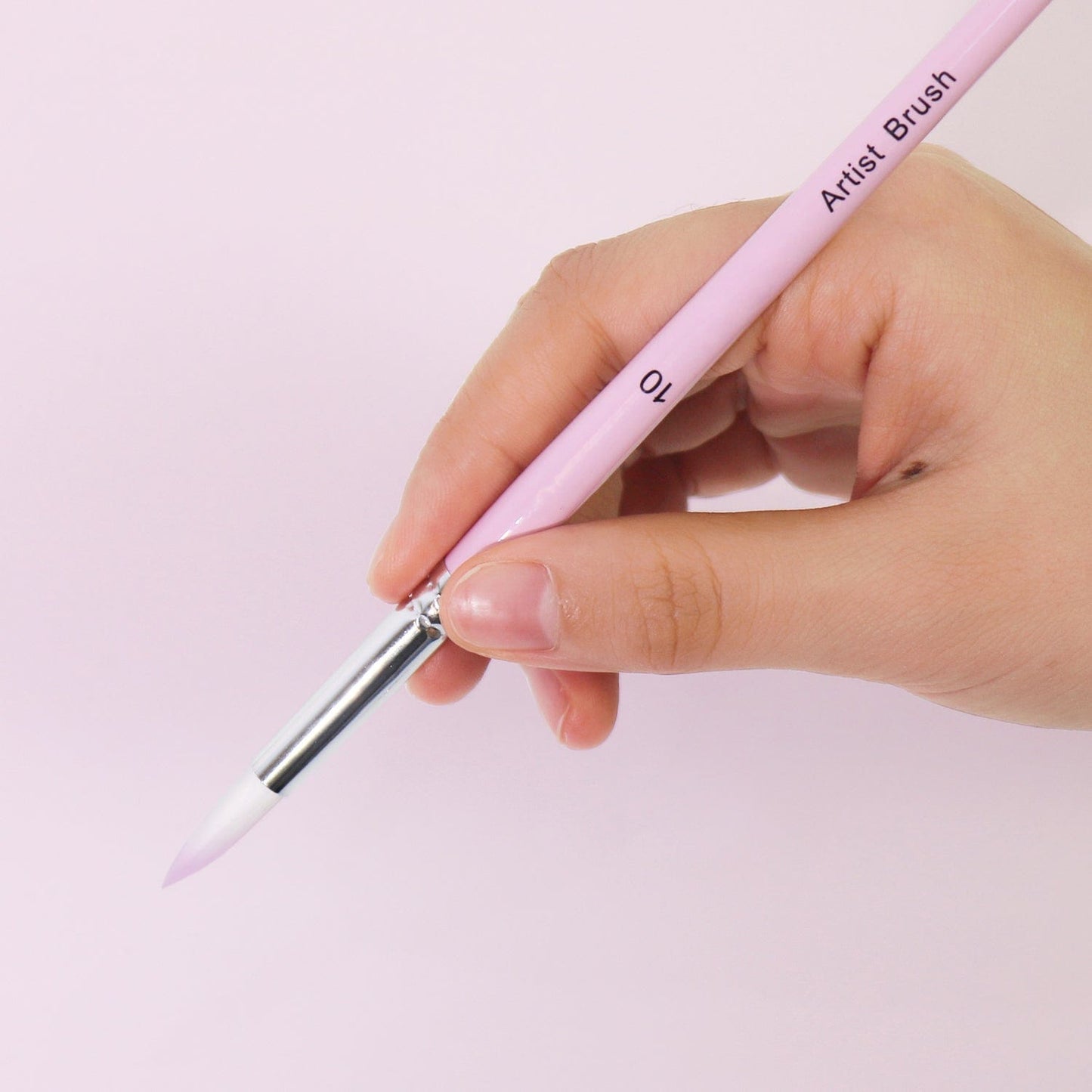 Professional Handmade Nylon Watercolor Brush Set 6pcs for Art Painting - Acrylic, Watercolor, Oil(Pink)