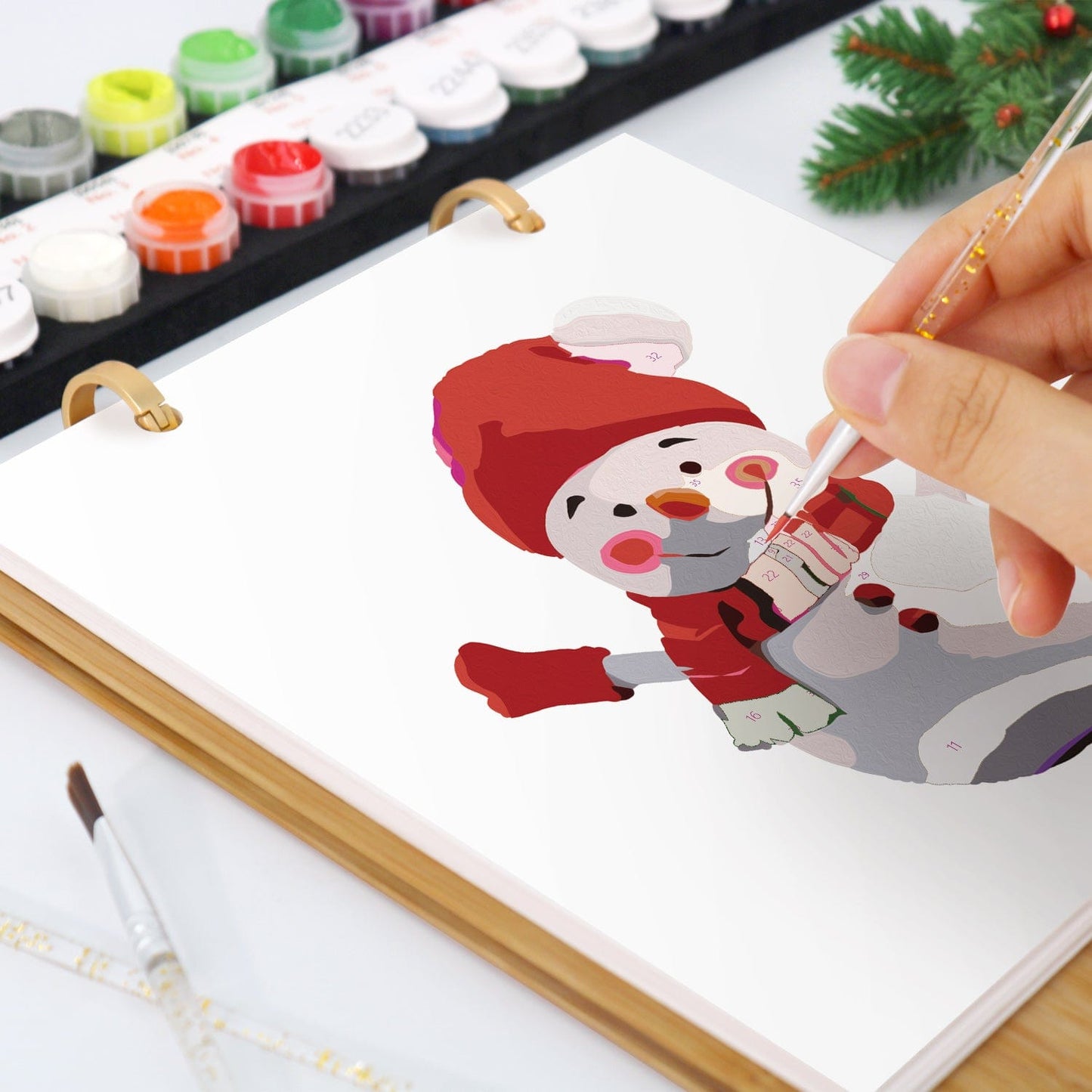 ColourMost™ 2026 Desk Calendar Series – Christmas Carnival /Paint by Numbers(18.2cm x 22.5cm)