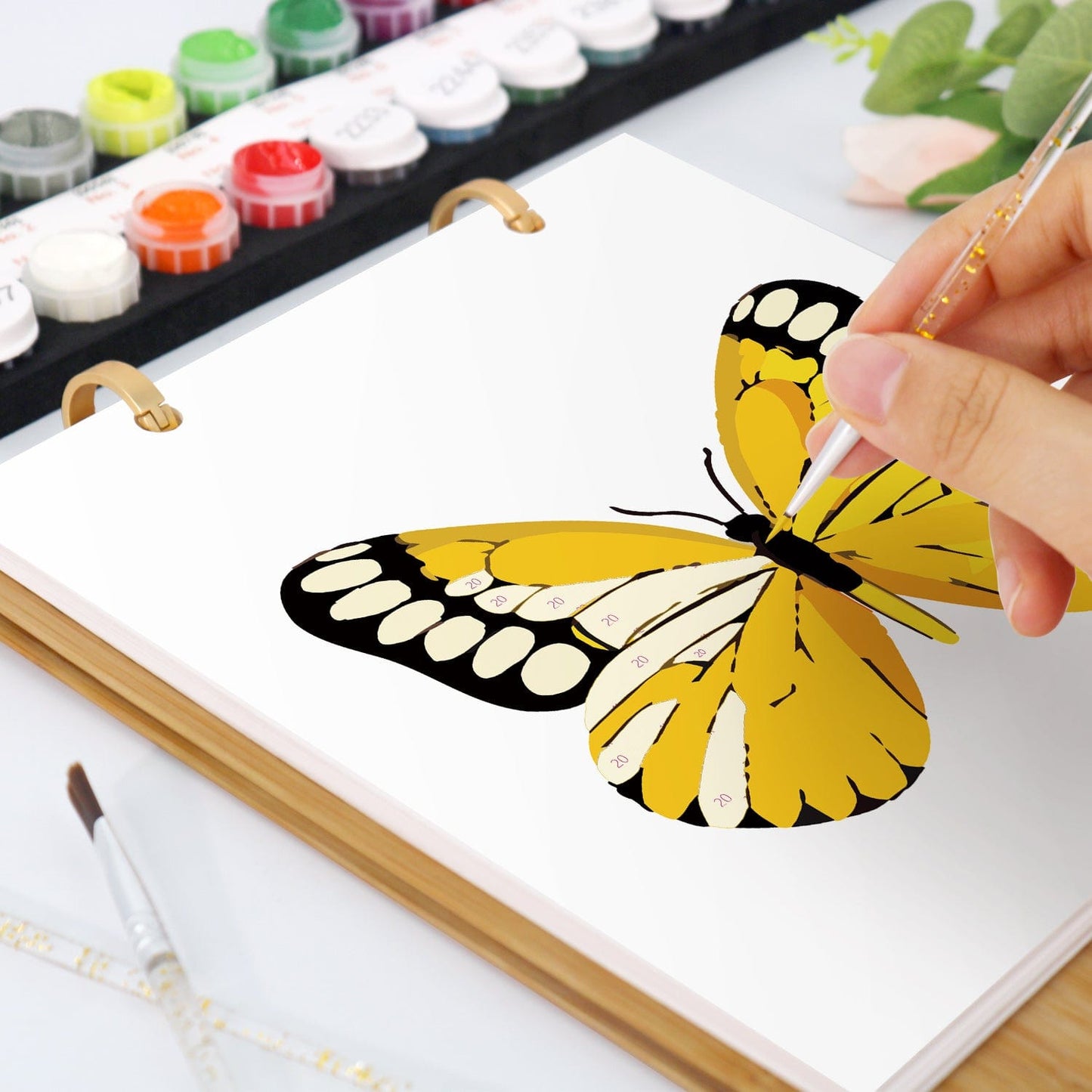 ColourMost™ 2026 Desk Calendar Series – Butterflies /Paint by Numbers(18.2cm x 22.5cm)