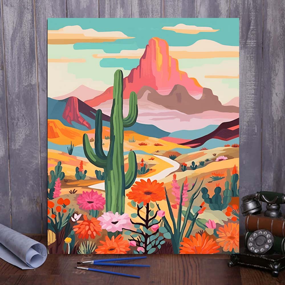 "Vivid Deserts" Series by ColourMost™ #09 | Original Paint by Numbers