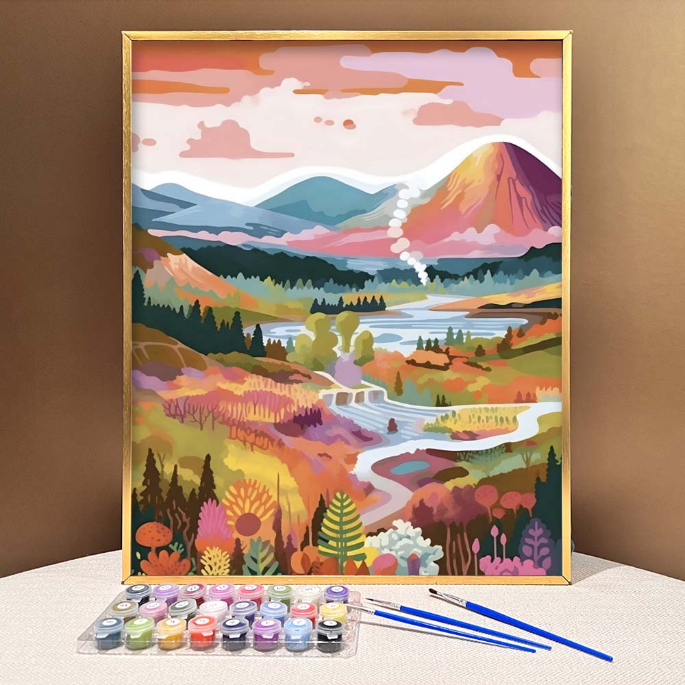 "Colorful Yellowstone" Series by ColourMost™ #09 - 'Plix' | Original Paint by Numbers (16"x20" / 40x50cm) | Also ship to UK, CA, AU, and NZ