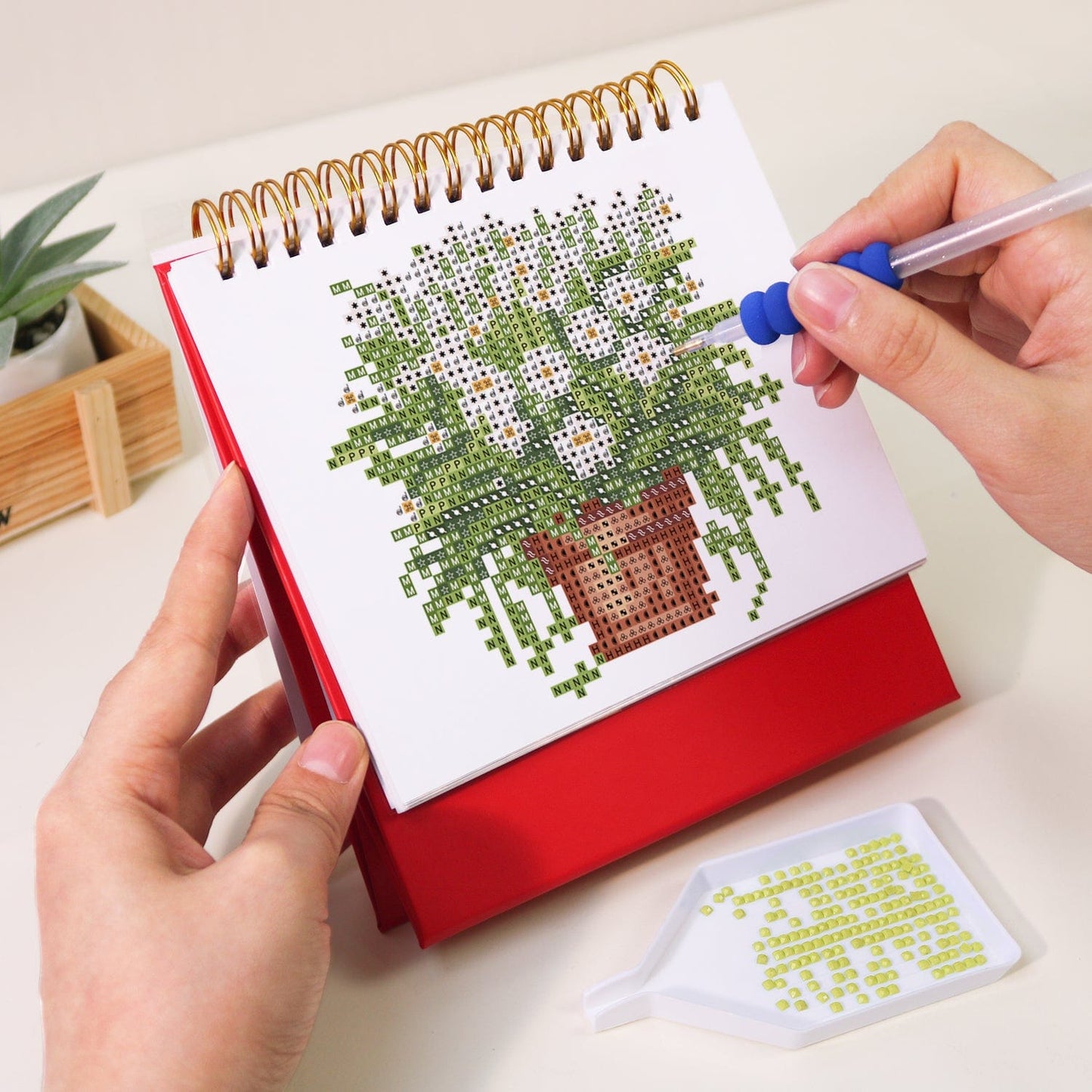 ColourMost™ 2026 Desk Calendar Series – Plants /Diamond Painting(17cm x 15cm)