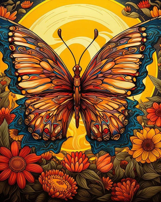 "Colorful Sunflowers" Series - #09 |๐จ Paint by Numbers | ๐ Diamond Painting (16"x20" / 40x50cm)