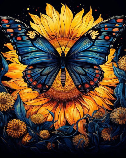 "Colorful Sunflowers" Series - #10 | ๐จ Paint by Numbers | ๐ Diamond Painting (16"x20" / 40x50cm)