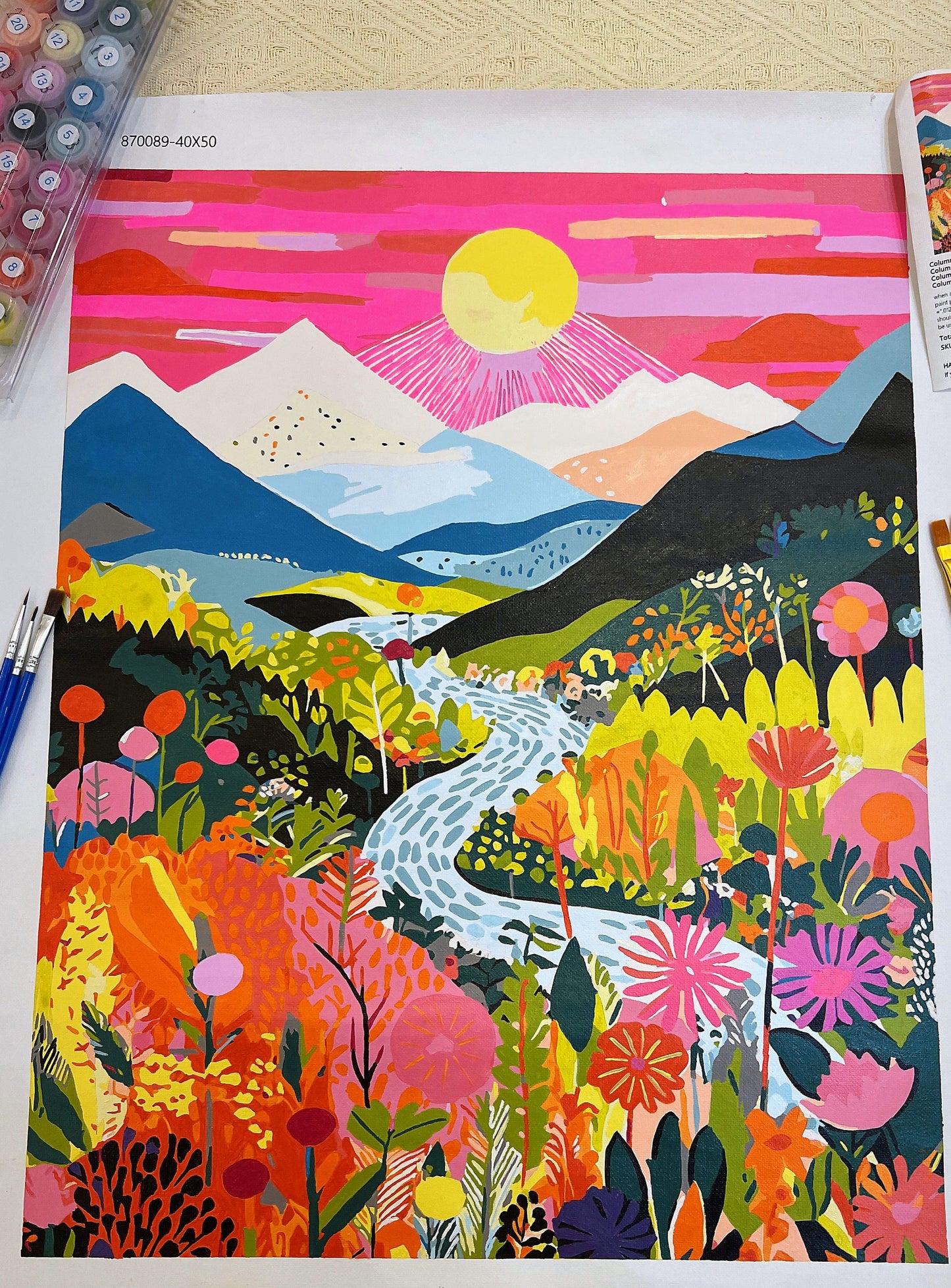 "Colorful Mountains" Series by ColourMost™ #03 - 'Lumina' | Original Paint by Numbers (16"x20" / 40x50cm) | Also ship to UK, CA, AU, and NZ
