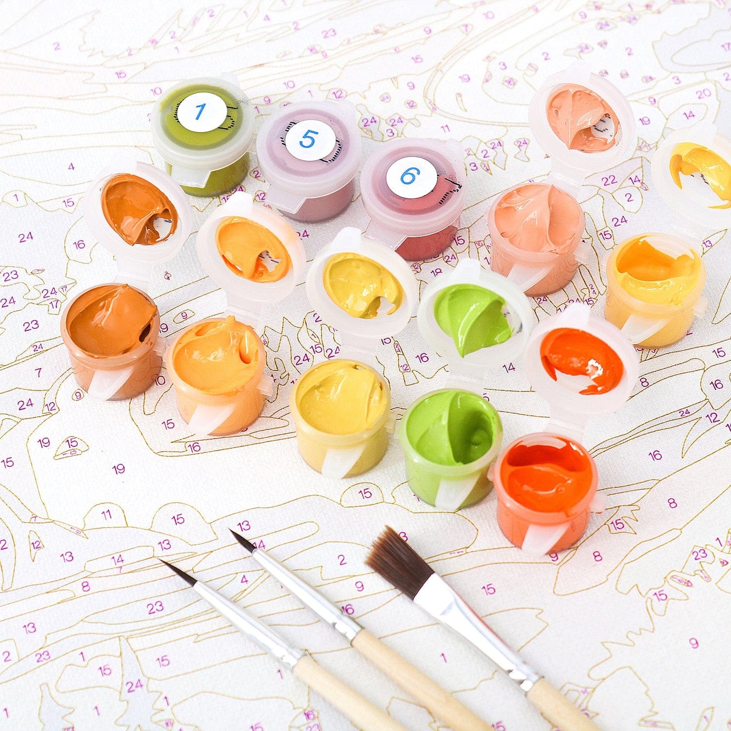 "Serenity Mandalas" Series - Botanical P251112#01 | Original Paint by Numbers | Diamond Painting (16"x16" / 40x40cm)