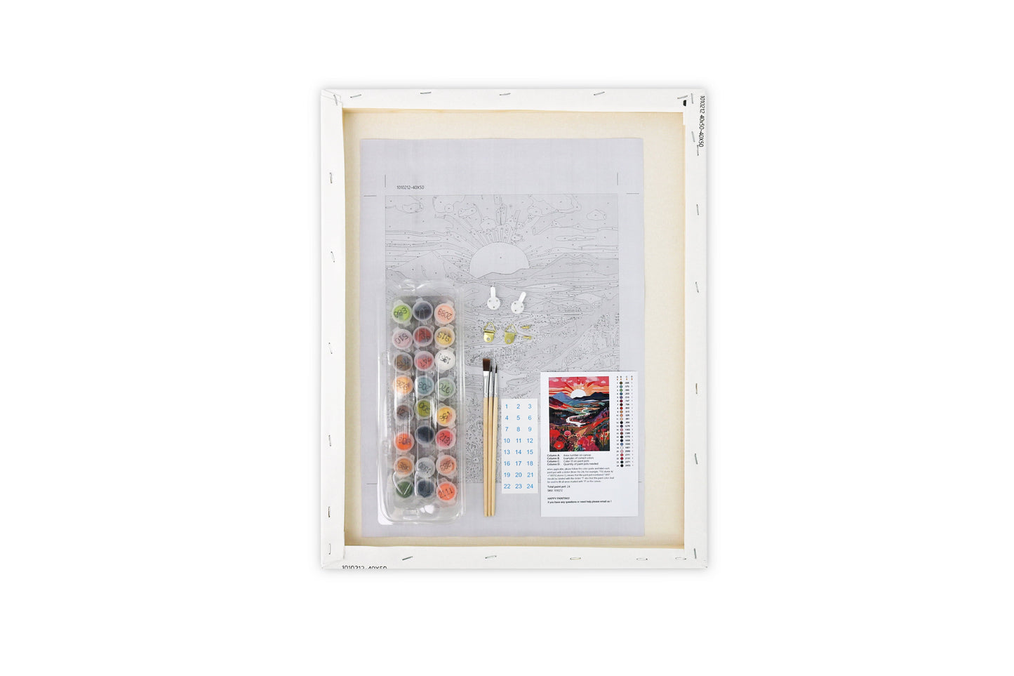 'Cat's Rose Haven' by ColourMost™ | Original Paint by Numbers (16"x16" / 40x40cm)