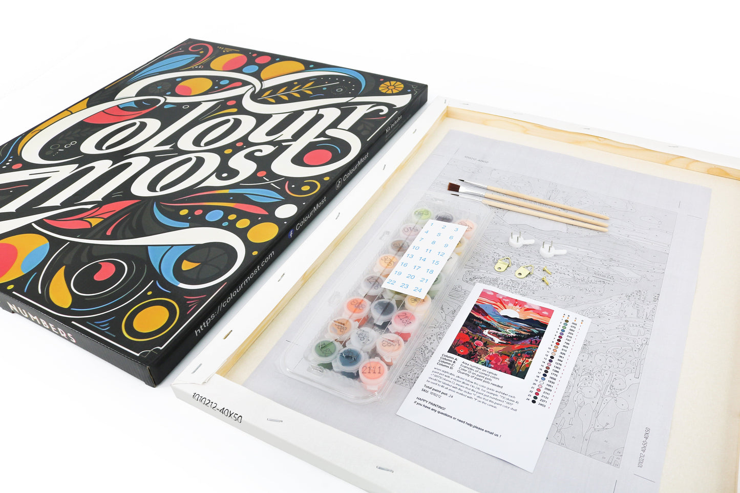 "Colorful Mountain Fuji" Series by ColourMost™ #02 | Original Paint by Numbers (16"x20" / 40x50cm)