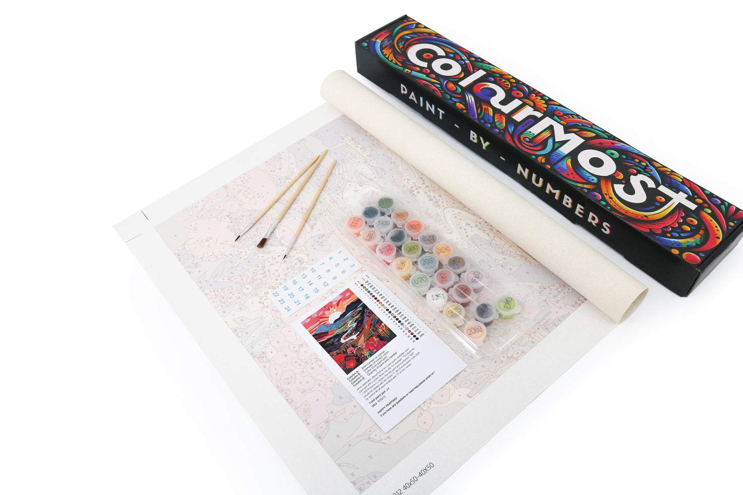Coastal Spring – Paint by Numbers Kit for Adults | Oceanview DIY for Calm & Clarity