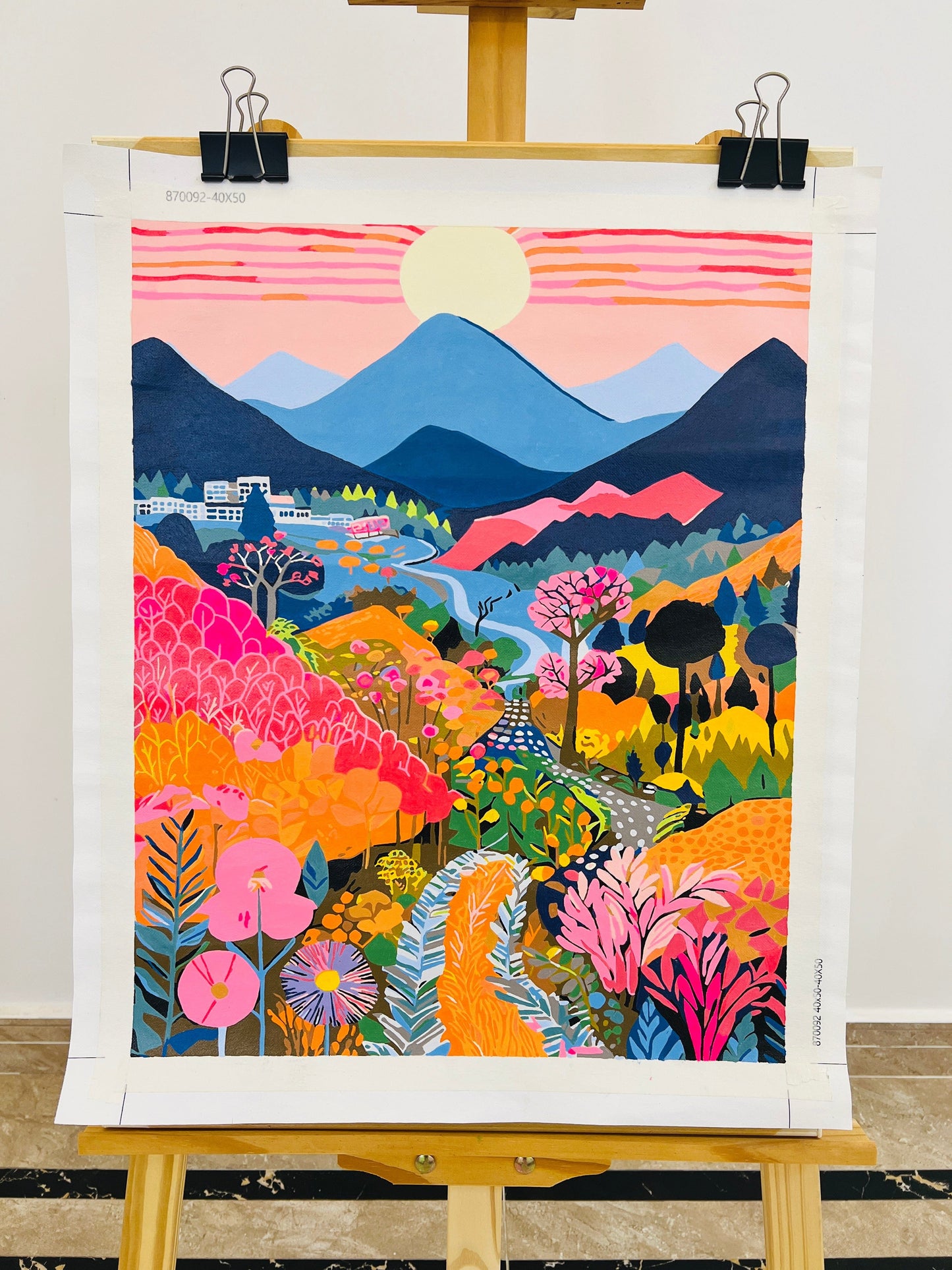 "Colorful Mountains" Series by ColourMost™ #04 - 'Arcanum' | Original Paint by Numbers (16"x20" / 40x50cm) | Also ship to UK, CA, AU, and NZ