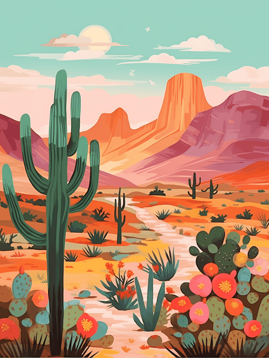 "Vivid Deserts" Series by ColourMost™ #11 | Original Paint by Numbers