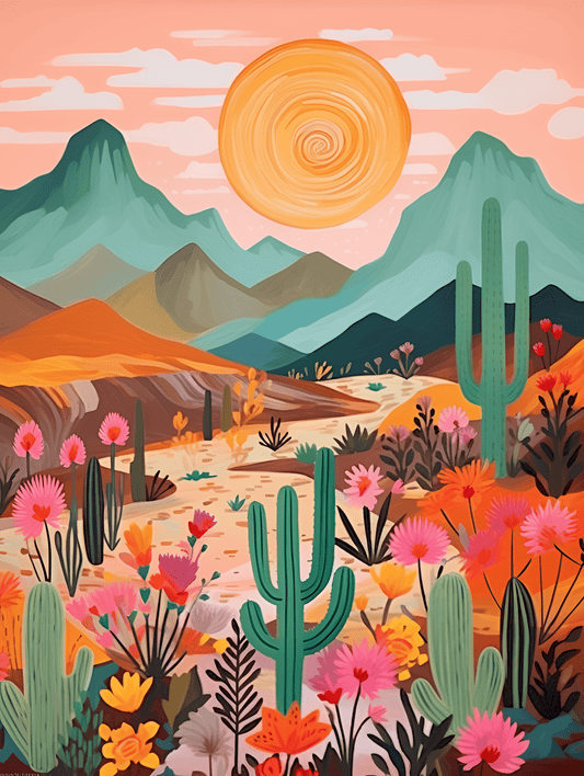 "Vivid Deserts" Series by ColourMost™ #06 | Original Paint by Numbers