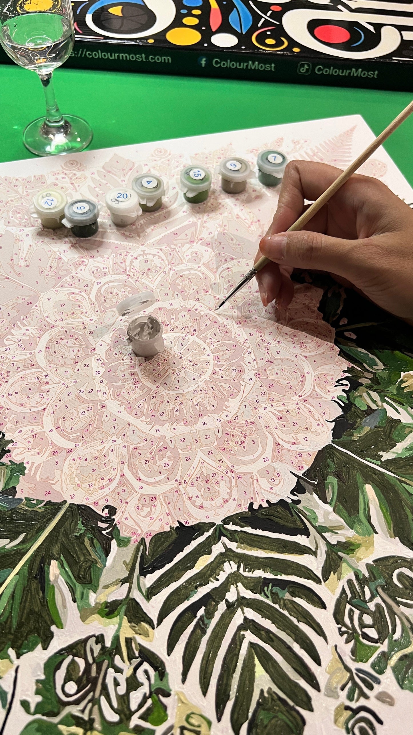 "Serenity Mandalas" Series - Botanical P0218#05 | Original 🎨 Paint by Numbers | 💎 Diamond Painting (16"x16" / 40x40cm)