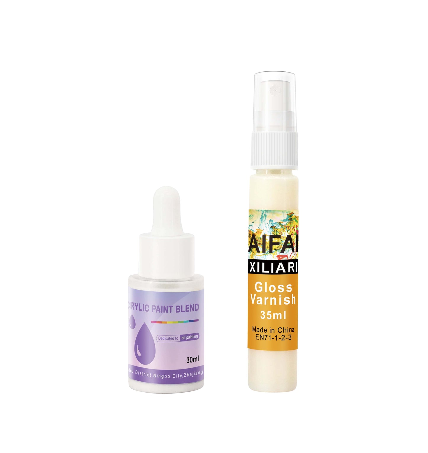 Acrylic Paint Thinner (30ml) & Gloss Varnish Set (35ml)