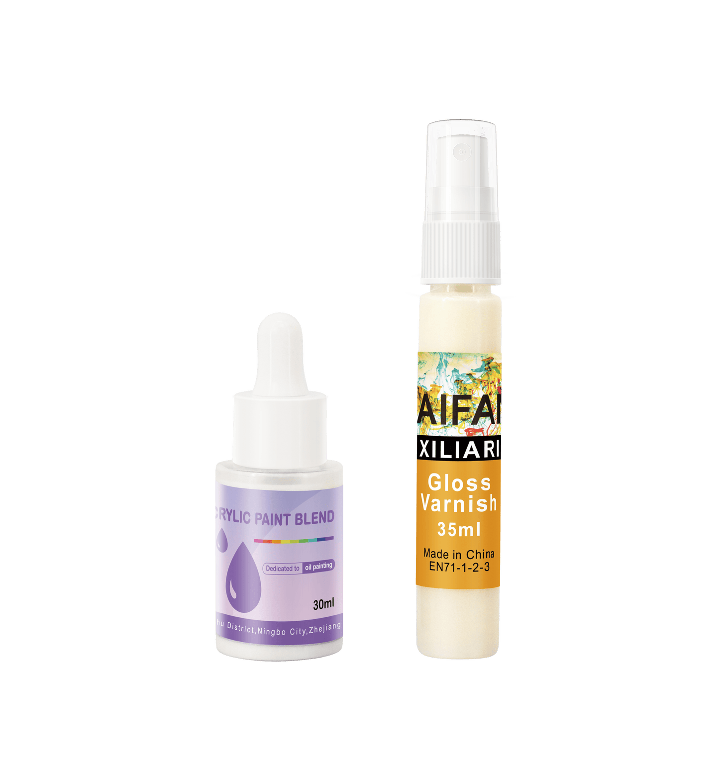 Acrylic Paint Thinner (30ml) & Gloss Varnish Set (35ml)