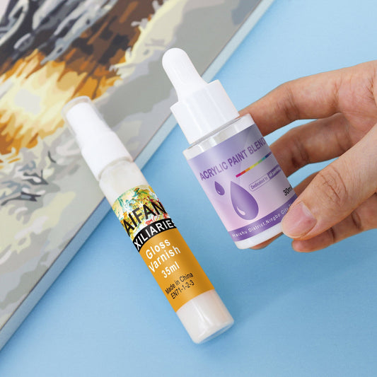 Acrylic Paint Thinner (30ml) & Gloss Varnish Set (35ml)