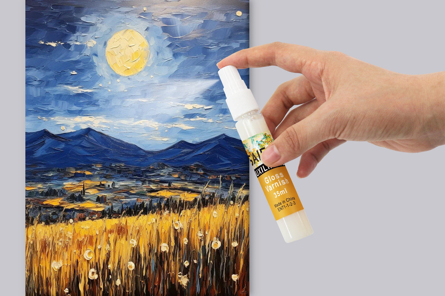 Acrylic Paint Thinner (30ml) & Gloss Varnish Set (35ml)