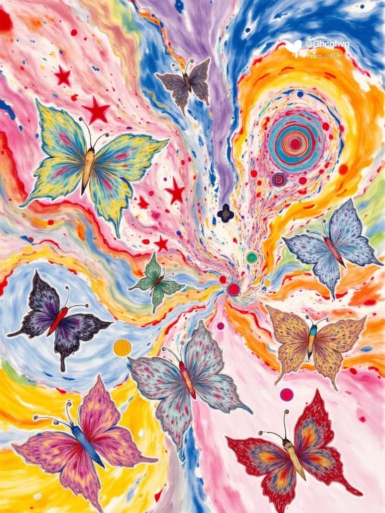 Cosmic Butterflies – Paint by Numbers Kit for Adults | Fantasy Art, DIY & Stress Relief
