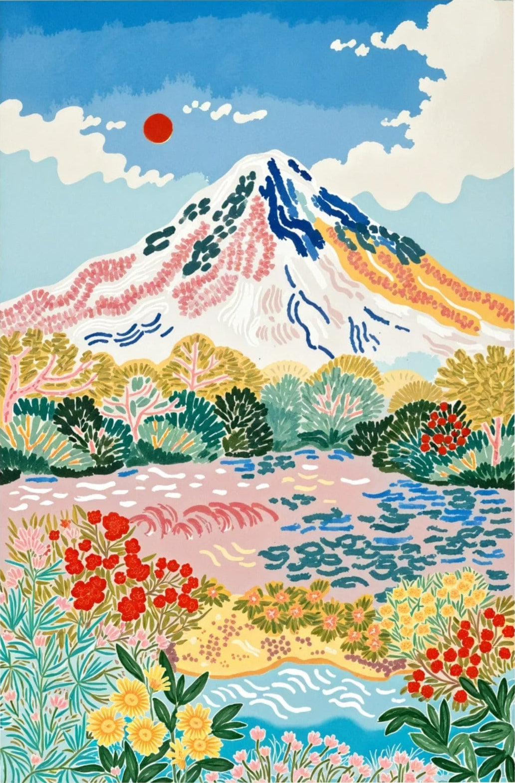 Tranquil Mountain – Paint by Numbers Kit for Adults | Nature-Inspired Wall Art & Relaxation