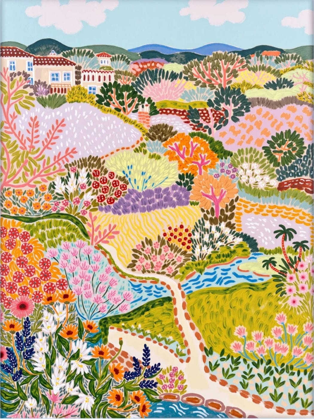 Mediterranean Hills – Paint by Numbers Kit for Adults | Vibrant Nature DIY Wall Art