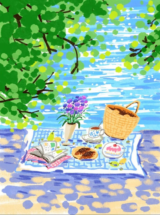 Spring Picnic – Paint by Numbers Kit for Adults | Calm, Cozy DIY for Mindful Moments
