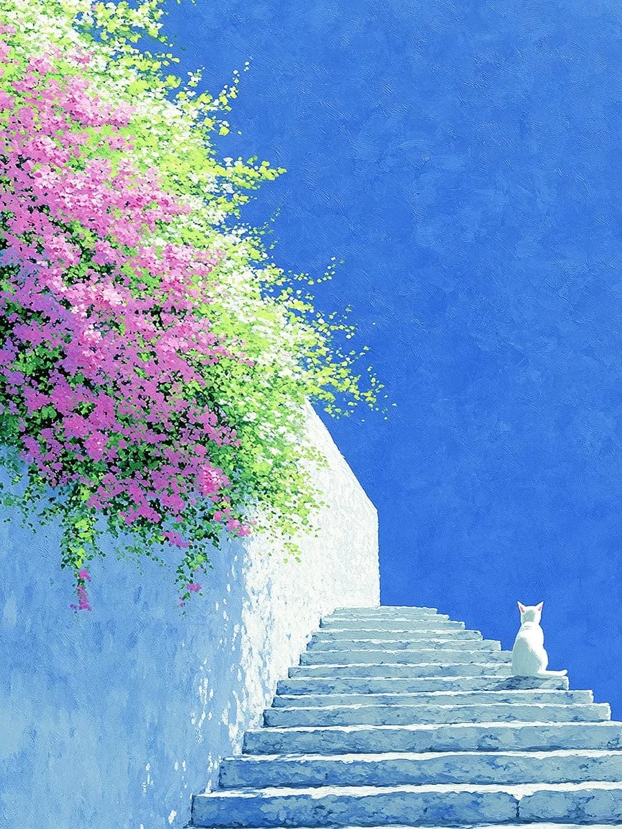 Cat in Spring Light – Paint by Numbers Kit for Adults | Serene DIY Art for Calm & Decor