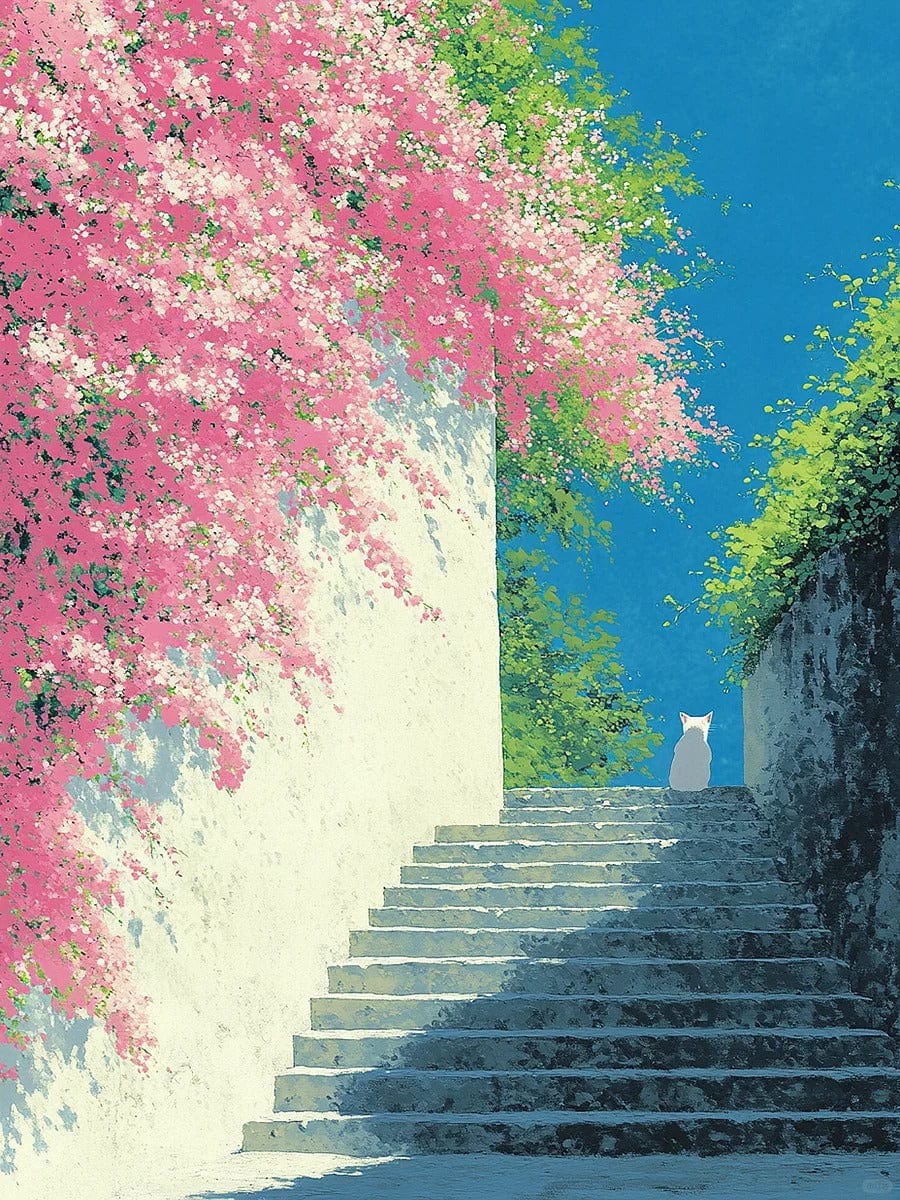 Cat in Spring Light – Paint by Numbers Kit for Adults | Serene DIY Art for Calm & Decor