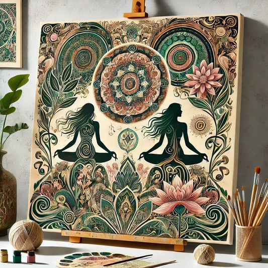 "Serenity Mandalas" Series - Self-care P10#25 | Original ๐จ Paint by Numbers | ๐ Diamond Painting (16"x16" / 40x40cm)