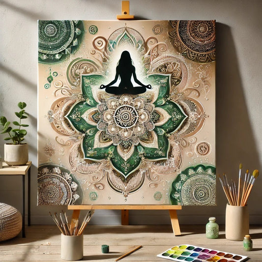 "Serenity Mandalas" Series - Self-care P10#29 | Original ๐จ Paint by Numbers | ๐ Diamond Painting (16"x16" / 40x40cm)