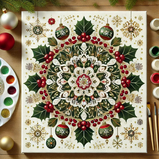 "Serenity Mandalas" Series - Christmas P16#20 | Original 🎨 Paint by Numbers | 💎 Diamond Painting (16"x20" / 40x50cm)