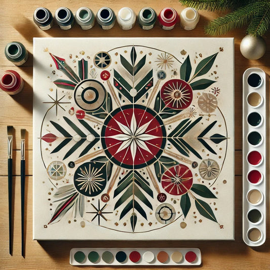 "Serenity Mandalas" Series - Christmas P17#02 | Original 🎨 Paint by Numbers | 💎 Diamond Painting (16"x16" / 40x40cm)