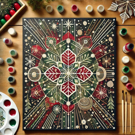 "Serenity Mandalas" Series - Christmas P17#04 | Original 🎨 Paint by Numbers | 💎 Diamond Painting (16"x20" / 40x50cm)