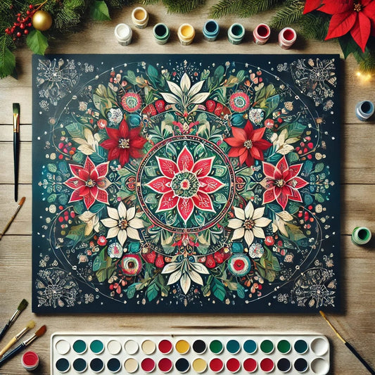 "Serenity Mandalas" Series - Christmas P17#06 | Original 🎨 Paint by Numbers | 💎 Diamond Painting (16"x20" / 40x50cm)