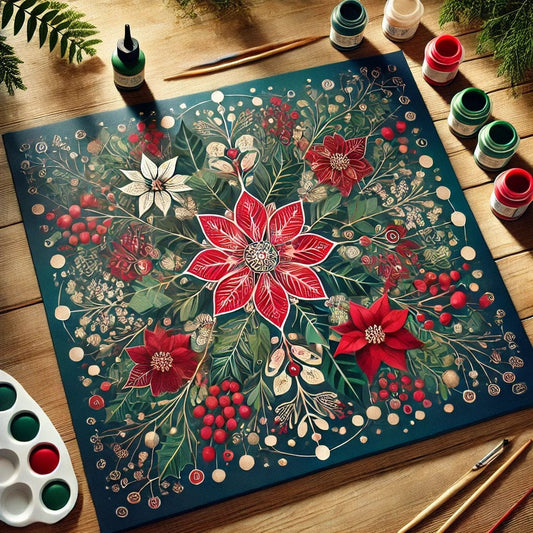 "Serenity Mandalas" Series - Christmas P17#07 | Original 🎨 Paint by Numbers | 💎 Diamond Painting (16"x16" / 40x40cm)