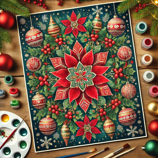 "Serenity Mandalas" Series - Christmas P17#08 | Original 🎨 Paint by Numbers | 💎 Diamond Painting (16"x20" / 40x50cm)